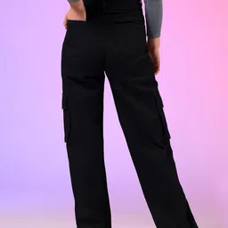 kotty Women's Straight || Slim || Fit Solid Comfortable and Strechable || Distressed || Cargo's Jeans image 5