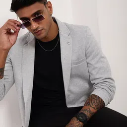 showoffff Men's Single Breasted Slim Blazer image 2