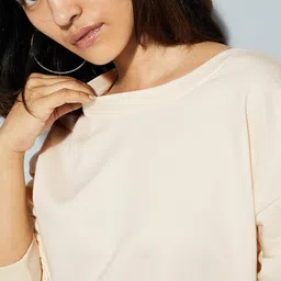 max URB_N Women Relaxed Fit Solid Sweatshirt image 2