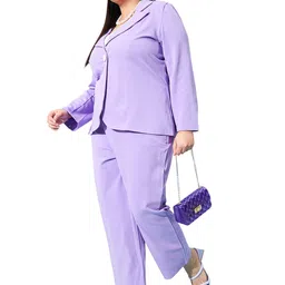 poshbery Lavender Blazer co-ord Set with Trouser image 5