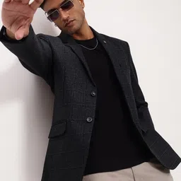 showoffff Men's Single Breasted Slim Casual Blazer image 2