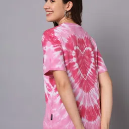 the dry state Women's Loose Fit Half Sleeve Star Tie & Dye T-Shirt image 4