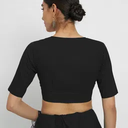 thevasa Women's Graceful Pleat V Neck Blouse image 5