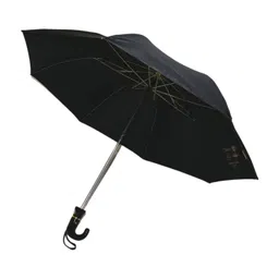 mohendra dutt and sons 2 Fold, 21 inches Black NYLON Umbrella NO.10TOTO image 3