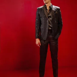 vastramay Men's Schiffli Blazer image 4