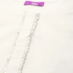 libas Women Embroidered Cotton Straight Kurta & Palazzo With Dupatta image 5