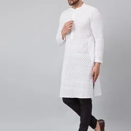 see designs Men Cotton Men's Casual Style Kurta With Pyjama image 4