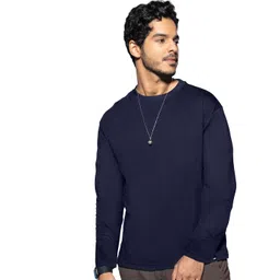 Bewakoof Men's 100% Cotton Solid Regular Fit Round Neck T-Shirt image 1