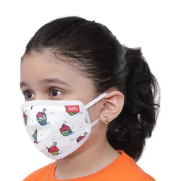 wiki Champs Mask for Kids (Cupcake, White, Small Size, Pack of 3) image 3