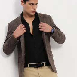 showoffff Men's Single Breasted Slim Blazer image 2