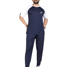 japrika Cotton Blend Night Suit/Summer Suit for Men, Regular Fit Half Sleeves T-Shirt & Lower Set | Soft Cord-Set Track Suit for Boys | Ideal for Casual Outings, Gym, Workout, Sports image 1