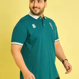bigbanana Men Plus Size Solid Polo Tshirt image 4