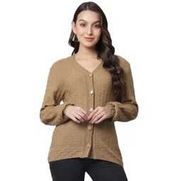 cantabil Women Beige Regular Fit Sweater (P_LSWT00059_Beige) image 1