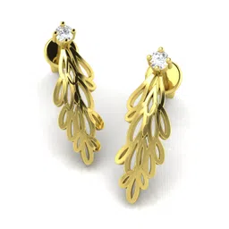 avsar 18KT Yellow Gold Stud Earrings for Women image 1