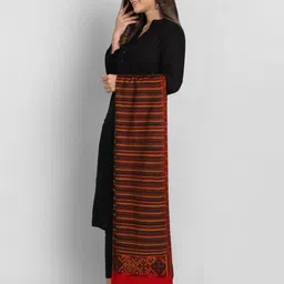 zamour Women's Kullu Himachali Woollen Plain Himalayan Striped Shawl Wrap 40 in x 80 in image 5