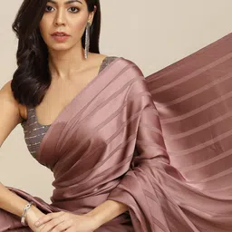 womanista Women's Satin Sarees image 2