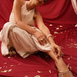 jm looks Traditional Punjabi Jutti | Handcrafted Mojari for Women | Wedding & Festive Collection image 3