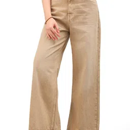freehand by The Indian Garage Co Women Bootcut Solid High-Rise Jeans image 1