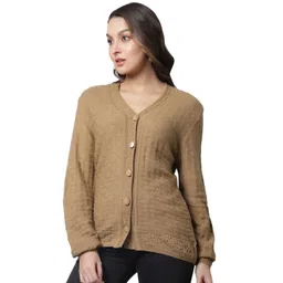 cantabil Women Beige Regular Fit Sweater (P_LSWT00059_Beige) image 3
