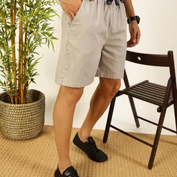 thomas scott Men's | Solid | Mid Rise | 100% Cotton | Casual | Light Weight | Chino | Shorts for Men image 2