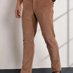 thomas scott Men's | Solid | Light Weight | Breathable Fabric | 4 Pocket | Mid Rise | Slim Fit | Cotton Blend | Button Waist | Chino Trouser | Pants image 3