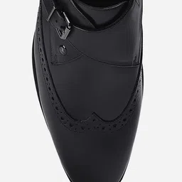 monte carlo Mens Solid Genuine Leather Monk Shoes (201816FW) image 5