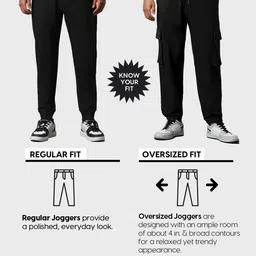 bewakoof Air 1.0 Men's Cotton Blend Solid Oversized Fit Joggers image 3