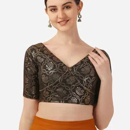 oomph! Women Jacquard Half Sleeve Blouse image 2