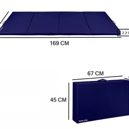 sonu sports co. sports goods BIP Washable Yoga Gym Mat Exercise Yoga Mat Gymnastics Training Tumbling High Destiny Foam Foldable 72 x 24x 22 mm Foldable Yoga Mat Traveling mat Yoga Mat for Men & Women 22 MM Thick Mat image 4