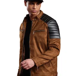leather retail Men’s Casual Regular Fit Suede Jacket image 1
