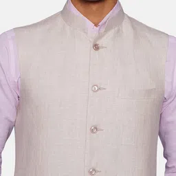 wintage Men's Pure Linen Wedding and Evening Vest and Pant Set image 4