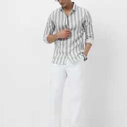 urbano fashion Men's Loose Baggy Fit Solid Cargo Chino Pant with 6 Pockets Non-Stretchable image 5