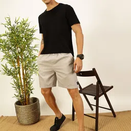 thomas scott Men's | Solid | Mid Rise | 100% Cotton | Casual | Light Weight | Chino | Shorts for Men image 5