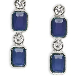 oomph Jewellery Blue Crystal Multi Layer Choker Necklace Set - Party-Wear Look - For Women & Girls Stylish Latest (JRSET89_Z1) image 5