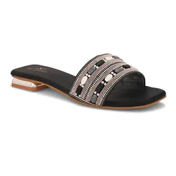 xe looks Elegant & Stylish Beaded Flat Slippers for Women image 5