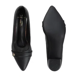 carlton london Women's Block Heel Round Toe Pumps - Elegant, Comfortable, and Stylish for Office, Casual and Semi-Formal Use image 5