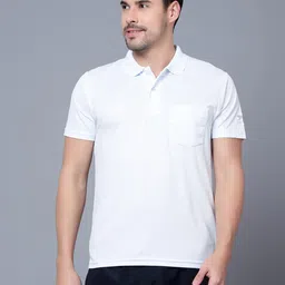 shiv naresh Men's Regular Fit Polo Shirt (301_White M) image 2
