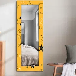 999STORE Printed Rectangular Mirror for Living Room Wall Mirrors for Bedroom Stars Printed Large Long Big Full Length Mirror (MDF_18X48 Inches) MirrorBMP389 image 1