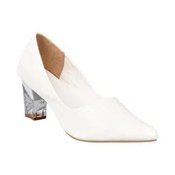 selfiee Women's Fashion Transparent Block Heel Pump Shoes Bellies for Party and Formal Occasions image 4