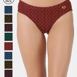 hap Women 100% Cotton Printed Panty/Dark Color (Pack of 10) image 2
