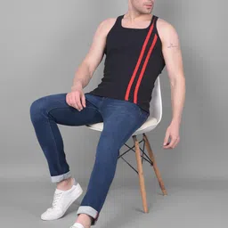 dollar bigboss Men's Solid Cotton Gym Vest (Colour May Vary) image 5