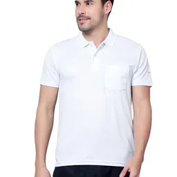 shiv naresh Men's Regular Fit Polo Shirt (301_White M) image 1