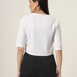 style quotient Women Black Solid Knit Shrug image 4