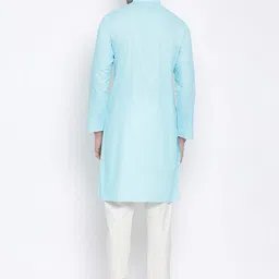 vastramay Cotton Blend Men's Cotton Linen Blend Kurta And Pyjama Set image 5