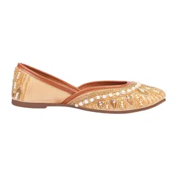 silverarrow Designer Emboidery with Stone Work Mojari Ethnic Jutti Attractive Design for Womens & Girls image 5