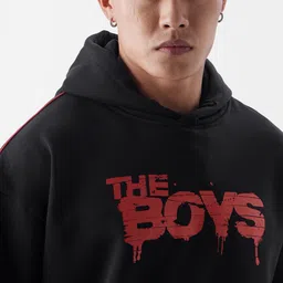 the souled store The Boys: Official Logo Men Oversized Hoodies image 5