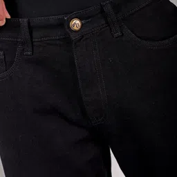 the indian garage co Men Vintage Straight Fit Solid Mid-Rise Jeans image 5