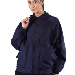 chkokko Women Winter Stylish Wind Cheater Hooded Sports Zipper Jacket Pack Of 2 image 2