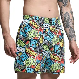 jack & jones Men's Cotton Blend Modern Cartoon Boxer Shorts image 1