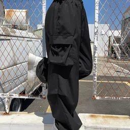 dimpy garments Loose Fit Women's Parachute Trousers | High Waist Cargo Pant image 3